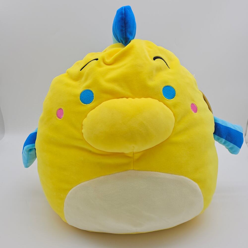 Flounder Little Mermaid Squishmallow 15" Pillow Plush Kelly Toy Disney Ultrasoft